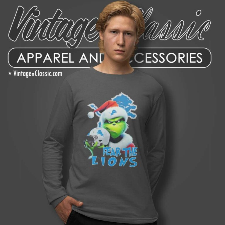Santa Grinch Fear The Detroit Lions Christmas Long Sleeve Tee 1 Santa Grinch Fear The Detroit Lions Christmas Long Sleeve Tee 1