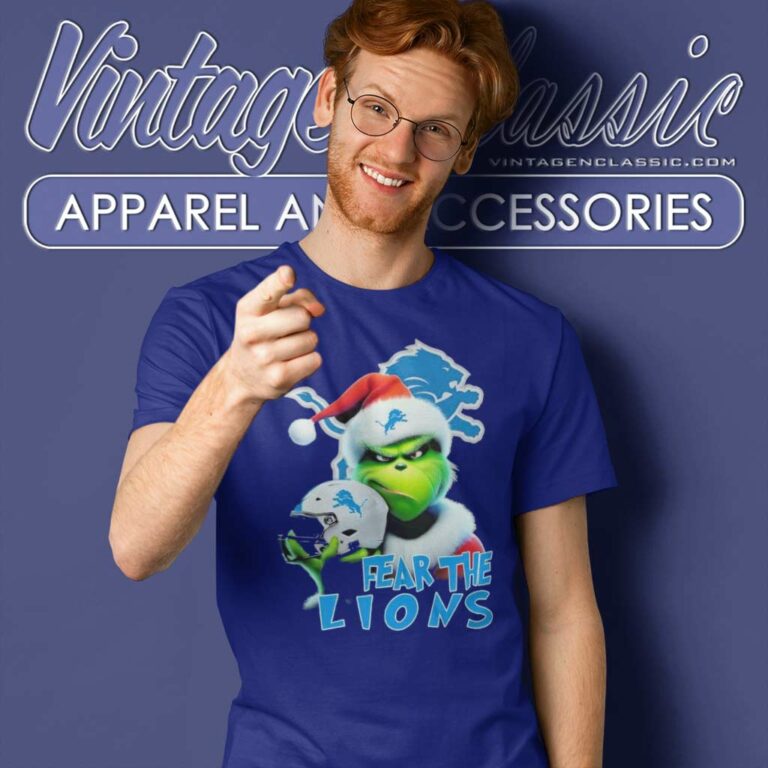 Santa Grinch Fear The Detroit Lions Christmas T Shirt 1 Santa Grinch Fear The Detroit Lions Christmas T Shirt 1