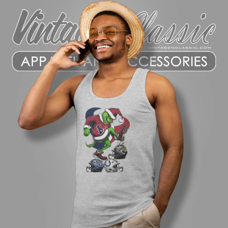 Santa Grinch Houston Texans Stomp On Nfl Teams Christmas Tank Top Racerback Santa Grinch Houston Texans Stomp On Nfl Teams Christmas Tank Top Racerback