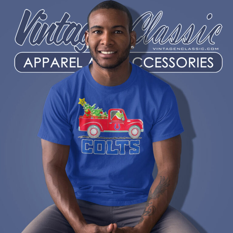 Santa Grinch Indianapolis Colts Driving Car Tree Christmas T Shirt Santa Grinch Indianapolis Colts Driving Car Tree Christmas T Shirt