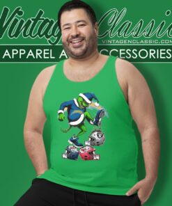 Santa Grinch Los Angeles Chargers Stomp On Nfl Teams Christmas Tank Top Racerback