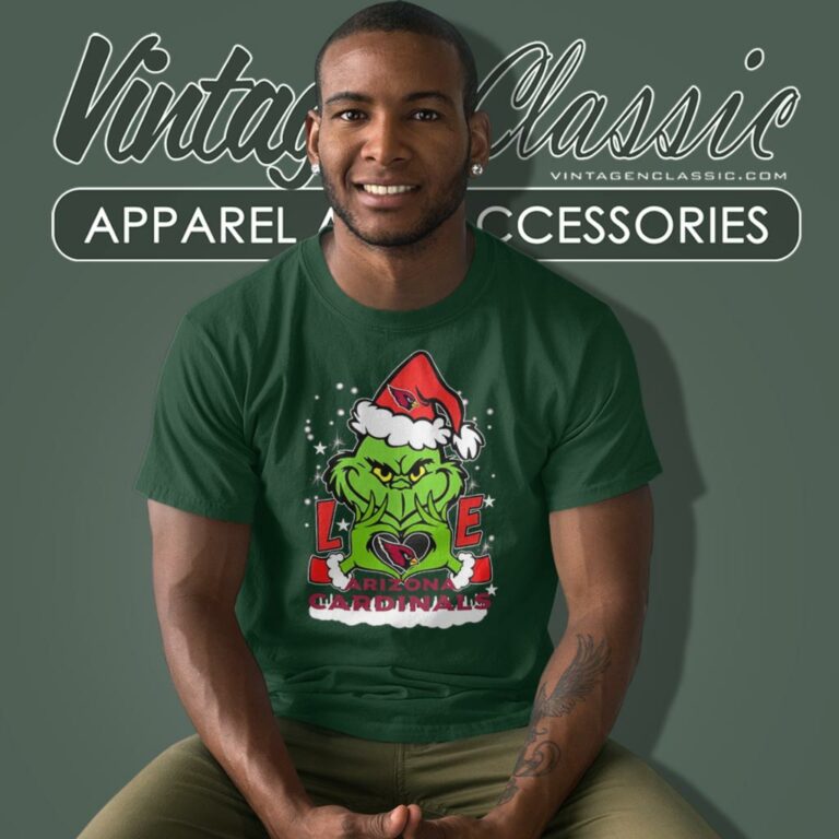 Santa Grinch Love Arizona Cardinals Christmas T Shirt Santa Grinch Love Arizona Cardinals Christmas T Shirt