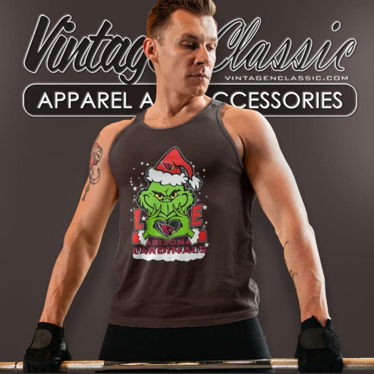Santa Grinch Love Arizona Cardinals Christmas Tank Top Racerback Santa Grinch Love Arizona Cardinals Christmas Tank Top Racerback
