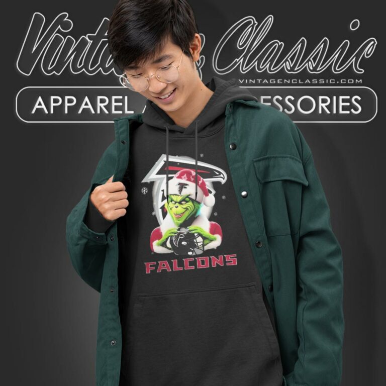 Santa Grinch Love Atlanta Falcons Christmas Hoodie Santa Grinch Love Atlanta Falcons Christmas Hoodie