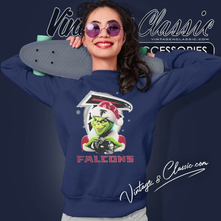 Santa Grinch Love Atlanta Falcons Christmas Sweatshirt Santa Grinch Love Atlanta Falcons Christmas Sweatshirt
