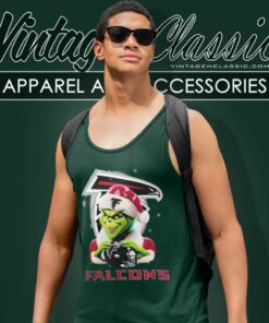Santa Grinch Love Atlanta Falcons Christmas Tank Top Racerback