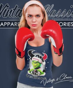 Santa Grinch Love Houston Texans Christmas Tank Top Racerback