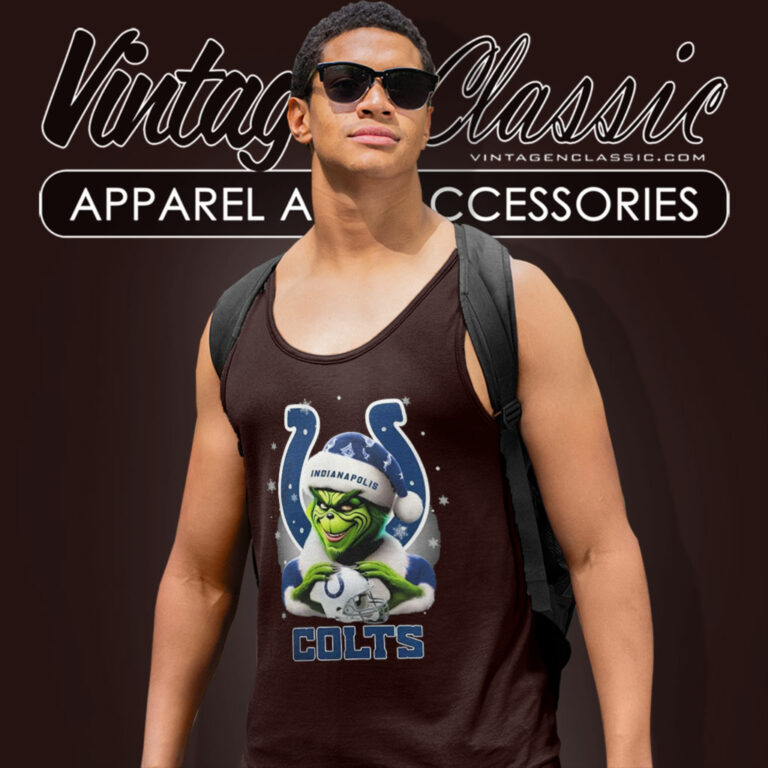Santa Grinch Love Indianapolis Colts Christmas Tank Top Racerback Santa Grinch Love Indianapolis Colts Christmas Tank Top Racerback