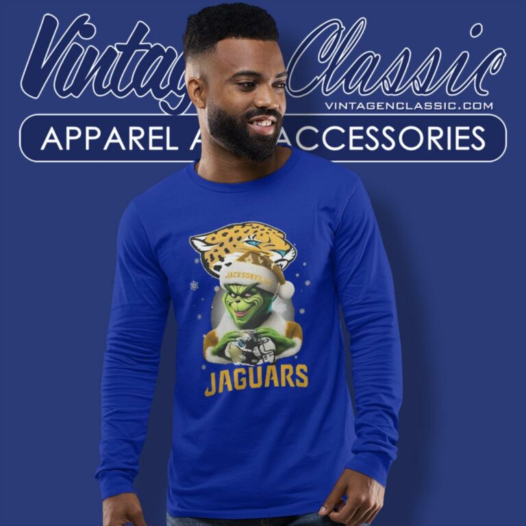 Santa Grinch Love Jacksonville Jaguars Christmas Long Sleeve Tee Santa Grinch Love Jacksonville Jaguars Christmas Long Sleeve Tee