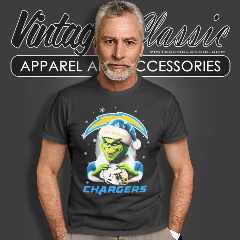 Santa Grinch Love Los Angeles Chargers Christmas T Shirt Santa Grinch Love Los Angeles Chargers Christmas T Shirt