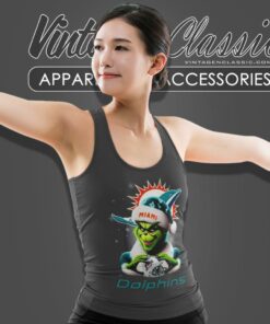 Santa Grinch Love Miami Dolphins Christmas Tank Top Racerback