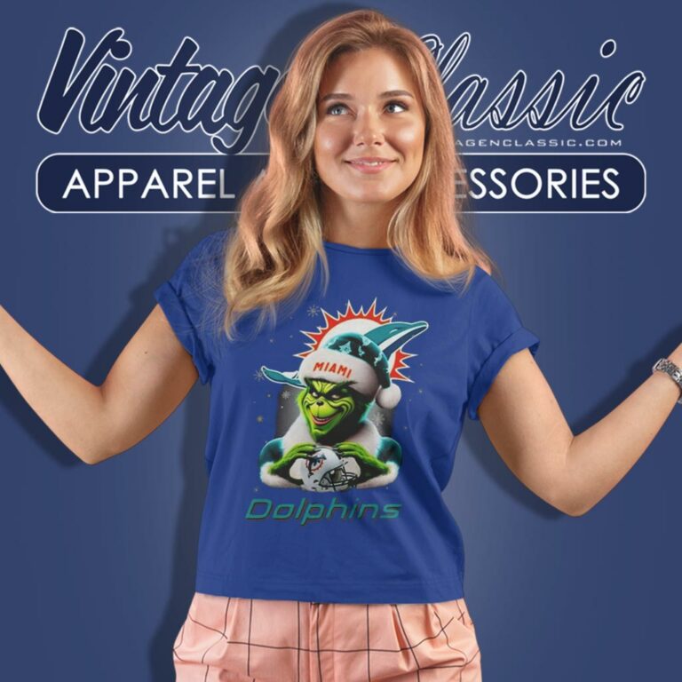Santa Grinch Love Miami Dolphins Christmas Women T Shirt Santa Grinch Love Miami Dolphins Christmas Women T Shirt