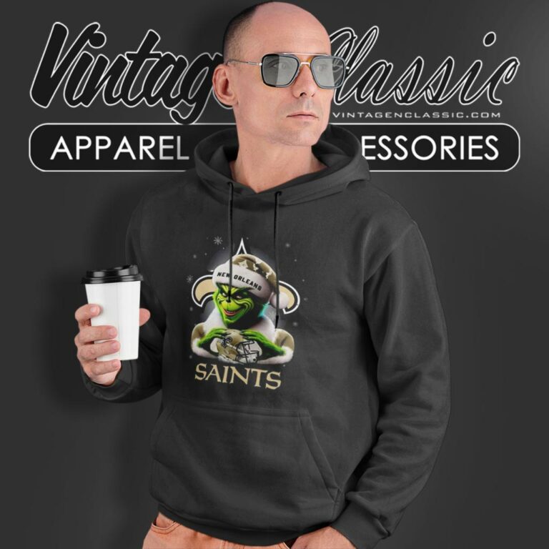 Santa Grinch Love New Orleans Saints Christmas Hoodie Santa Grinch Love New Orleans Saints Christmas Hoodie