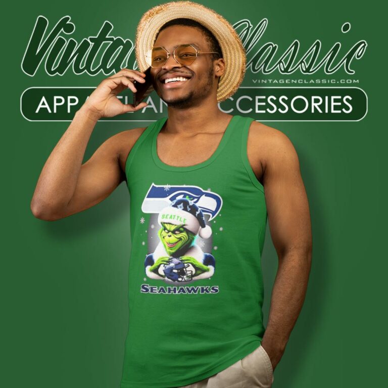Santa Grinch Love Seattle Seahawks Christmas Tank Top Racerback Santa Grinch Love Seattle Seahawks Christmas Tank Top Racerback