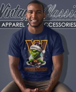 Santa Grinch Love Washington Commanders Christmas T Shirt