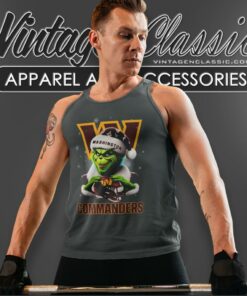 Santa Grinch Love Washington Commanders Christmas Tank Top Racerback