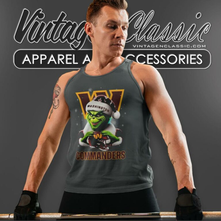 Santa Grinch Love Washington Commanders Christmas Tank Top Racerback Santa Grinch Love Washington Commanders Christmas Tank Top Racerback