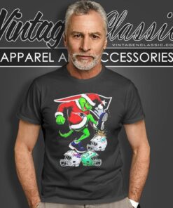 Santa Grinch New England Patriots Stomp On Nfl Teams Christmas T Shirt