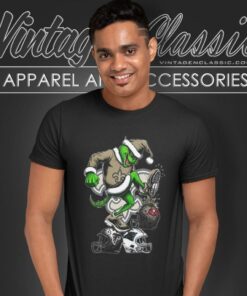 Santa Grinch New Orleans Saints Stomp On Nfl Teams Christmas T Shirt