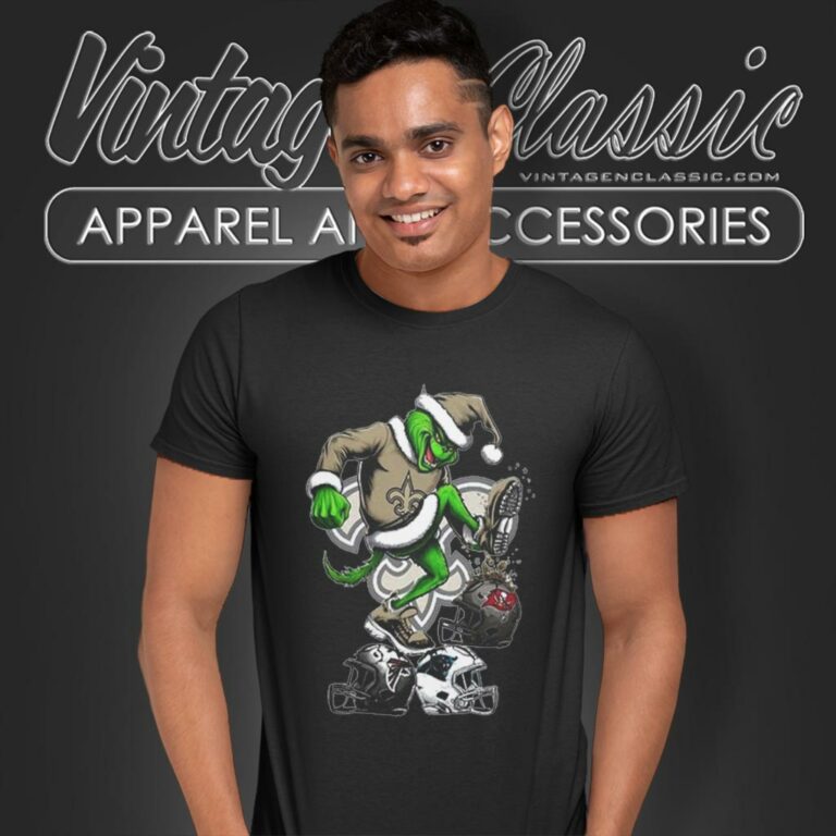 Santa Grinch New Orleans Saints Stomp On Nfl Teams Christmas T Shirt Santa Grinch New Orleans Saints Stomp On Nfl Teams Christmas T Shirt