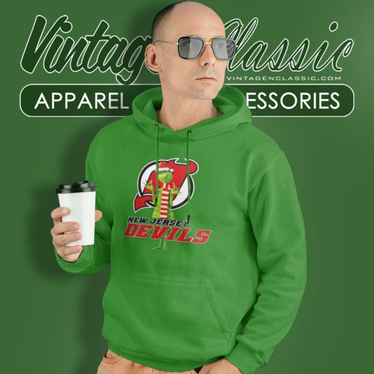 Santa Grinch Nhl New Jersey Devils Christmas Hoodie Santa Grinch Nhl New Jersey Devils Christmas Hoodie