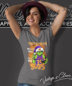 Santa Grinch Phoenix Suns Christmas Shirt They Hate Us Because Aint Us V Neck TShirt