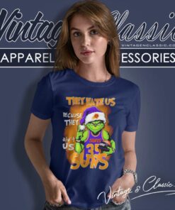 Santa Grinch Phoenix Suns Christmas Shirt They Hate Us Because Aint Us Women TShirt