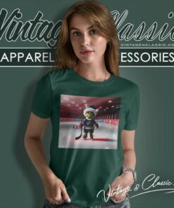 Santa Grinch Playing Hockey Columbus Blue Jackets Christmas Women T Shirt