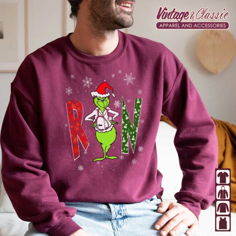 Santa Grinch RN Nurse Christmas Shirt Nurse Christmas Sweatshirt 2 Santa Grinch RN Nurse Christmas Shirt Nurse Christmas Sweatshirt 2