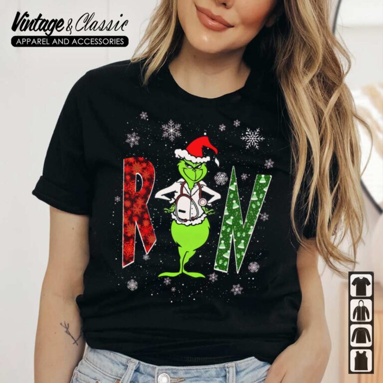 Santa Grinch RN Nurse Christmas Shirt Nurse Christmas Tshirt Santa Grinch RN Nurse Christmas Shirt Nurse Christmas Tshirt