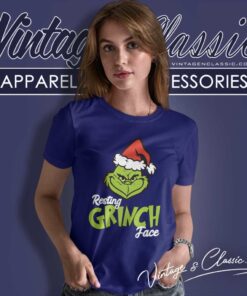 Santa Grinch Resting Grinch Face Christmas Women TShirt 1