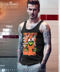Santa Grinch They Hate Us Because They Aint Us Cincinnati Bengals Shirt Tank Top Racerback