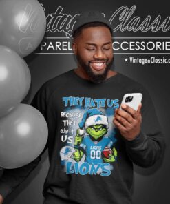 Grinch They Hate Us Because They Aint Us Detroit Lions Christmas Shirt 3 Santa Grinch They Hate Us Because They Aint Us Detroit Lions Christmas Shirt Sweatshirt