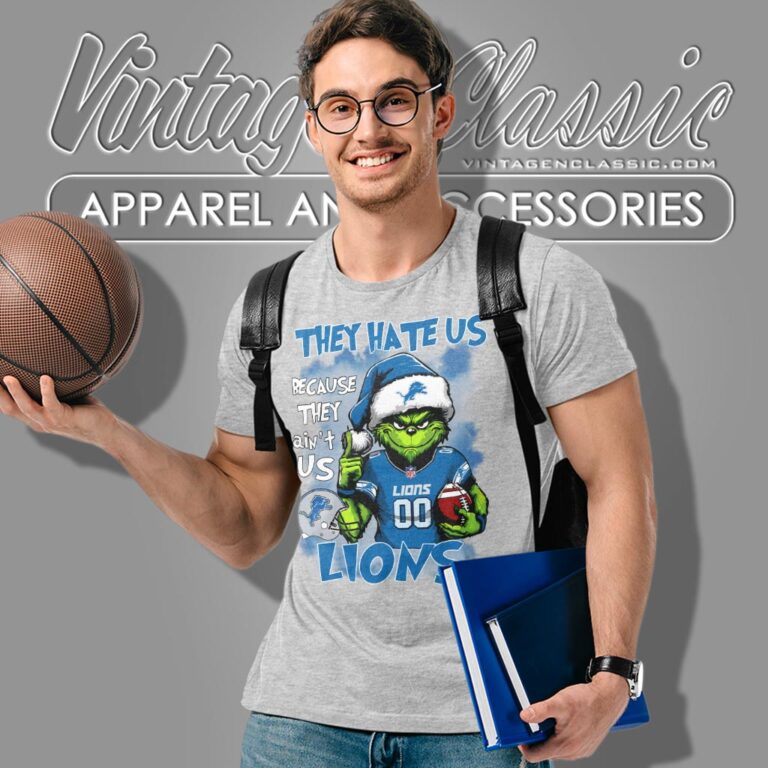 Santa Grinch They Hate Us Because They Aint Us Detroit Lions Christmas Shirt T shirt Santa Grinch They Hate Us Because They Aint Us Detroit Lions Christmas Shirt T shirt