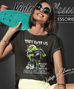 Santa Grinch They Hate Us Because They Aint Us Philadelphia Eagles Women T Shirt