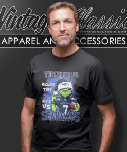 Santa Grinch They Hate Us Because They Aint Us Seattle Seahawks T Shirt