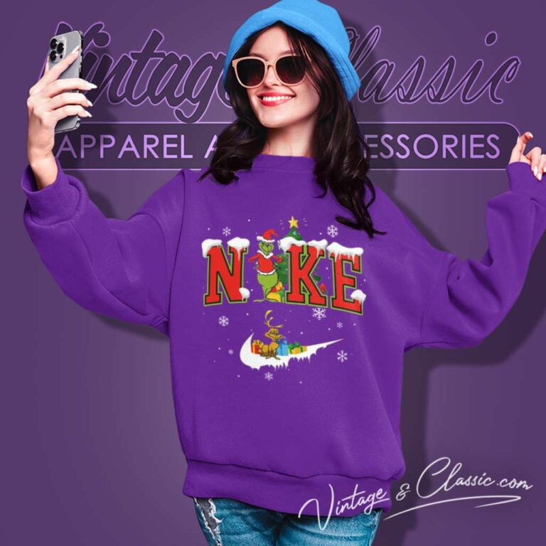 Santa Grinch X Nike Christmas Sweatshirt Santa Grinch X Nike Christmas Sweatshirt