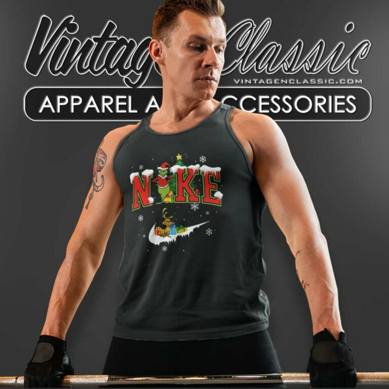 Santa Grinch X Nike Christmas Tank Top Racerback Santa Grinch X Nike Christmas Tank Top Racerback