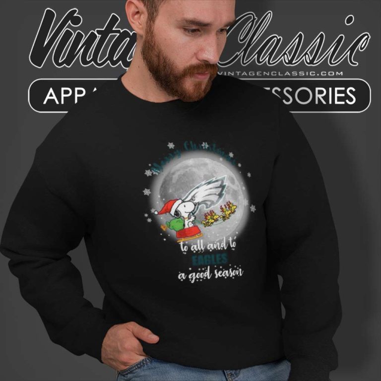 Santa Snoopy To All And To Eagles A Good Season Sweatshirt Santa Snoopy To All And To Eagles A Good Season Sweatshirt