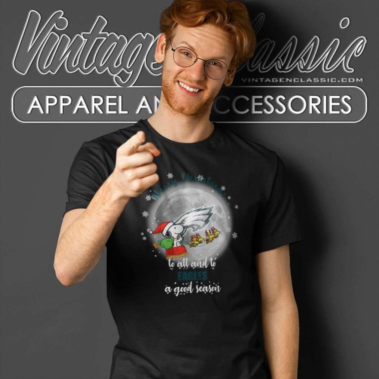 Santa Snoopy To All And To Eagles A Good Season T Shirt Santa Snoopy To All And To Eagles A Good Season T Shirt