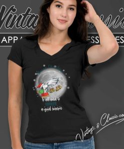 Santa Snoopy To All And To Eagles A Good Season V Neck TShirt