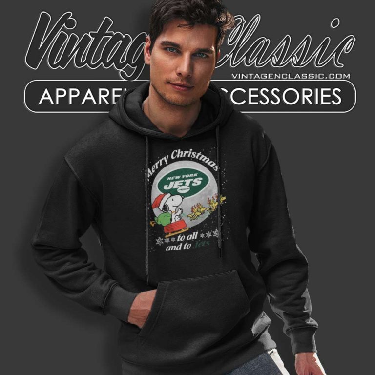 Santa Snoopy To All And To Jets A Good Season Hoodie Santa Snoopy To All And To Jets A Good Season Hoodie