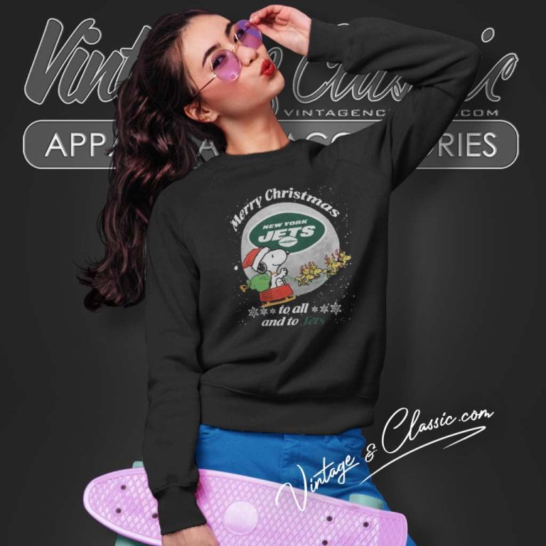 Santa Snoopy To All And To Jets A Good Season Sweatshirt Santa Snoopy To All And To Jets A Good Season Sweatshirt