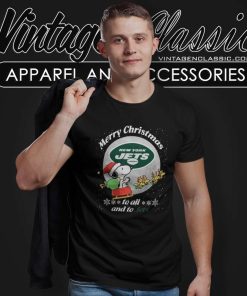 Santa Snoopy To All And To Jets A Good Season T Shirt