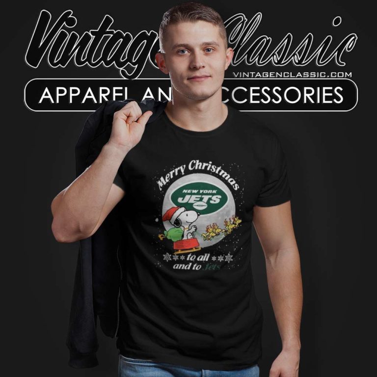 Santa Snoopy To All And To Jets A Good Season T Shirt Santa Snoopy To All And To Jets A Good Season T Shirt