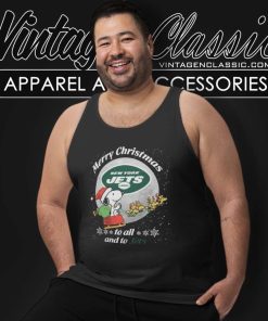 Santa Snoopy To All And To Jets A Good Season Tank Top Racerback