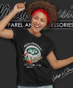 Santa Snoopy To All And To Jets A Good Season Women TShirt