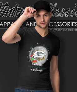Santa Snoopy To All And To Packers A Good Season V Neck TShirt
