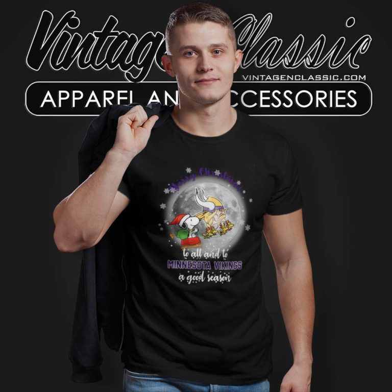 Santa Snoopy To All And To Vikings A Good Season T Shirt Santa Snoopy To All And To Vikings A Good Season T Shirt