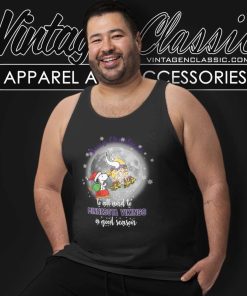 Santa Snoopy To All And To Vikings A Good Season Tank Top Racerback